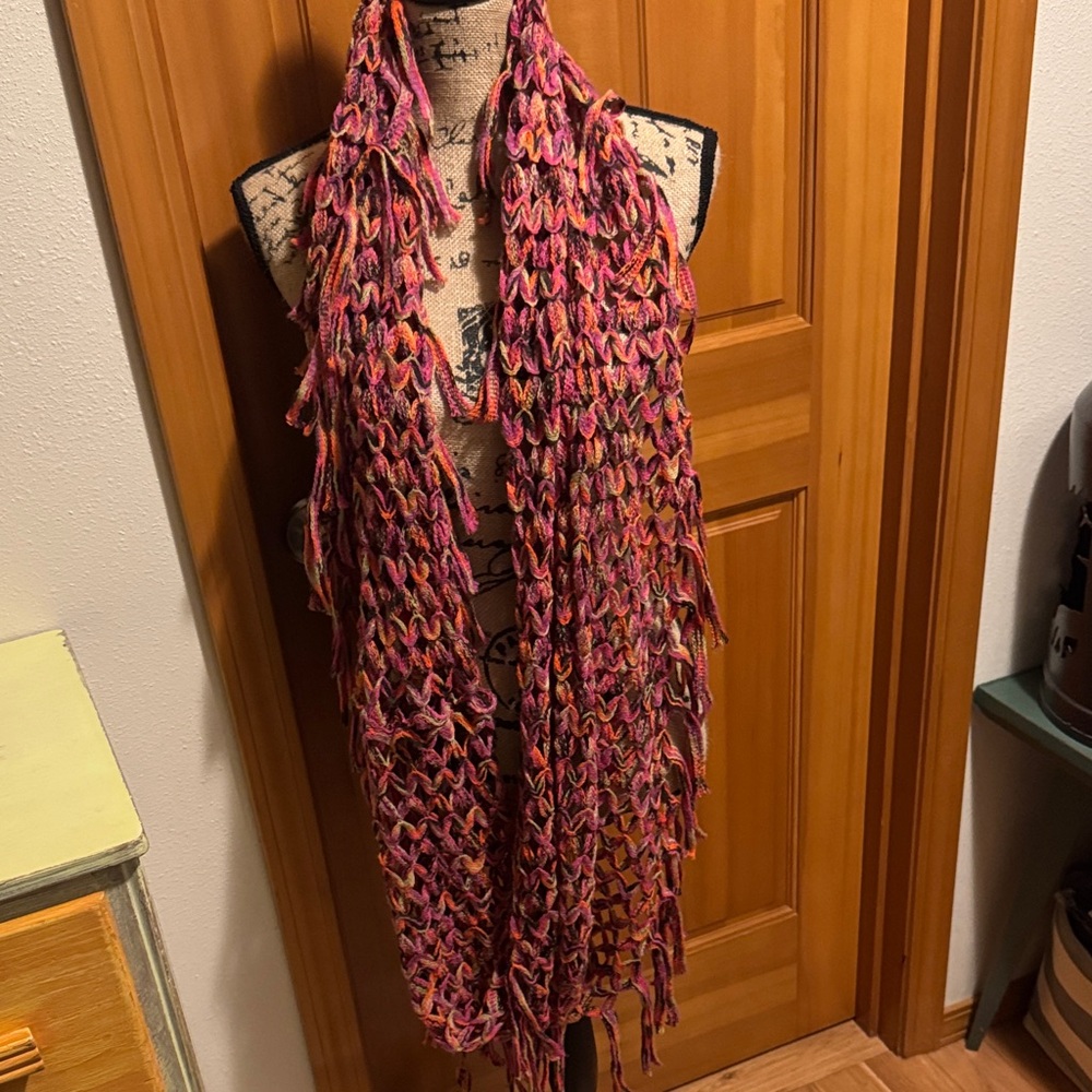 84” Infinity Colorful Knit Scarf/wrap